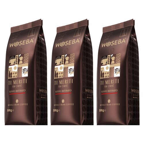 Kawa ziarnista WOSEBA Ti Meriti Un Caffè Gusto Raffinato 3 x 0.5 kg