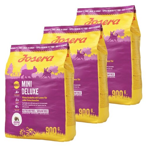 Karma dla psa JOSERA MiniDeluxe Jagnięcina 3 x 900 g
