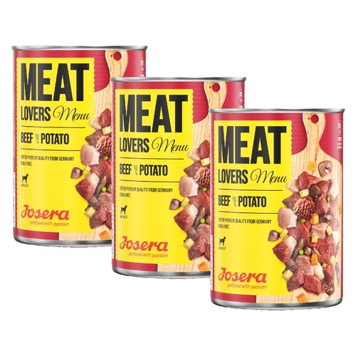 Karma dla psa JOSERA Meat Lovers Menu Wołowina z ziemniakami 3 x 400 g