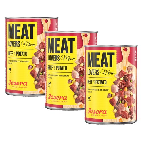 Karma dla psa JOSERA Meat Lovers Menu Wołowina z ziemniakami 3 x 800 g