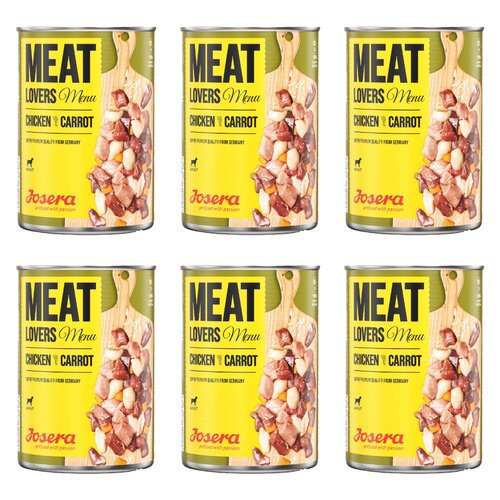 Karma dla psa JOSERA Meat Lovers Menu Kurczak z marchewką 6 x 800 g