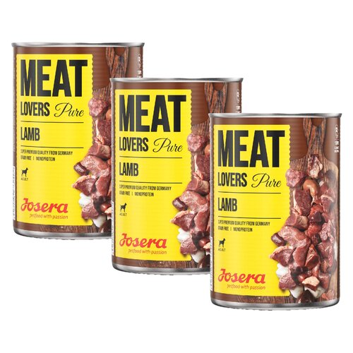 Karma dla psa JOSERA Meat Lovers Pure Jagnięcina 3 x 400 g
