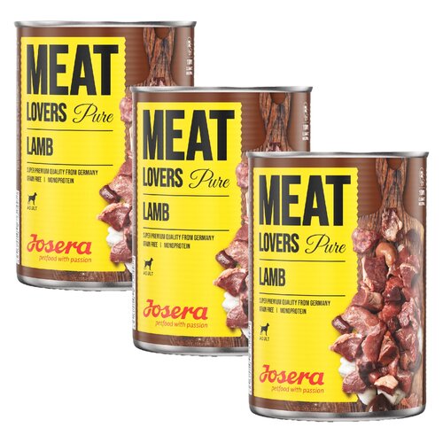 Karma dla psa  JOSERA Meat Lovers Pure Jagnięcina 3 x 800 g