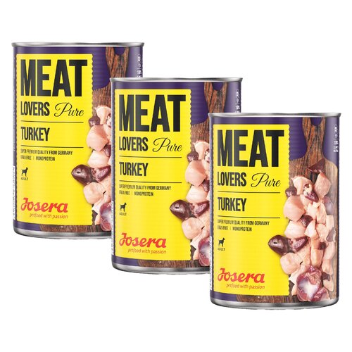 Karma dla psa JOSERA Meat Lovers Pure Indyk 3 x 800 g