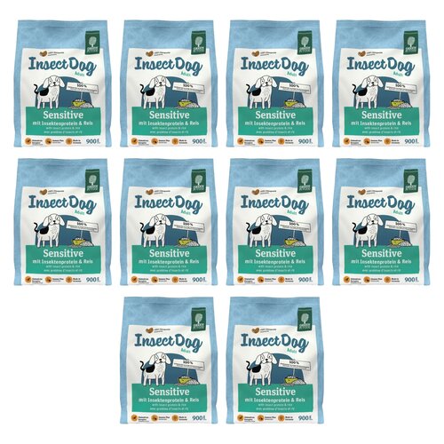 Karma dla psa GREEN PETFOOD InsectDog Sensitive Białko owadów z ryżem 10 x 900 g