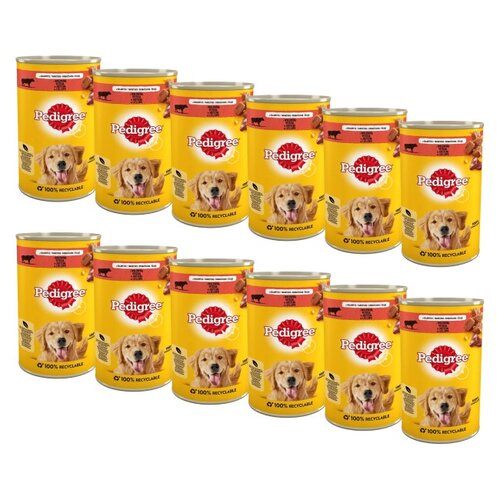 Karma dla psa PEDIGREE Wołowina 12 x 1.2 kg