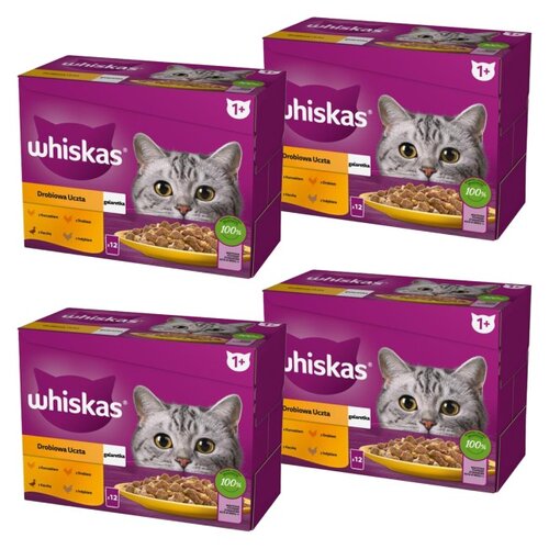 Karma dla kota WHISKAS Drobiowa Uczta (48 x 85 g)