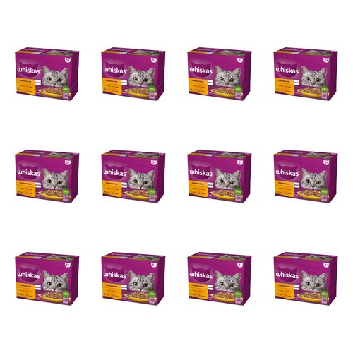 Karma dla kota WHISKAS Drobiowa Uczta (144 x 85 g)