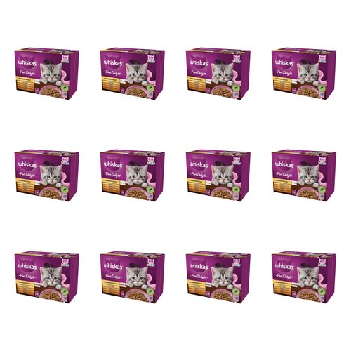 Karma dla kota WHISKAS Pure Delight Junior Drób (144 x 85 g)
