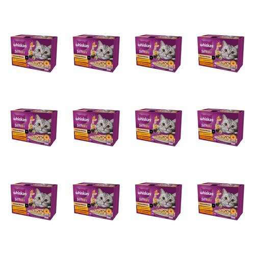 Karma dla kota WHISKAS Tasty Mix Kremowe Wariacje Mix smaków 144 x 85 g