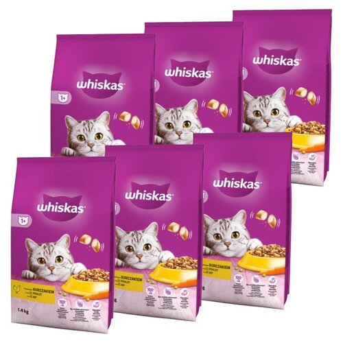 Karma dla kota WHISKAS Kurczak 6 x 1.4 kg
