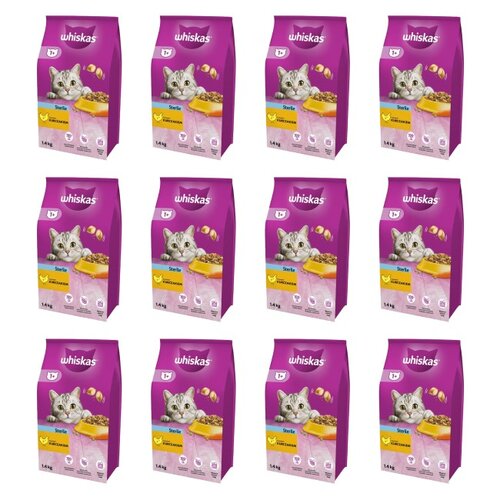 Karma dla kota WHISKAS Sterile Kurczak 12 x 1.4 kg