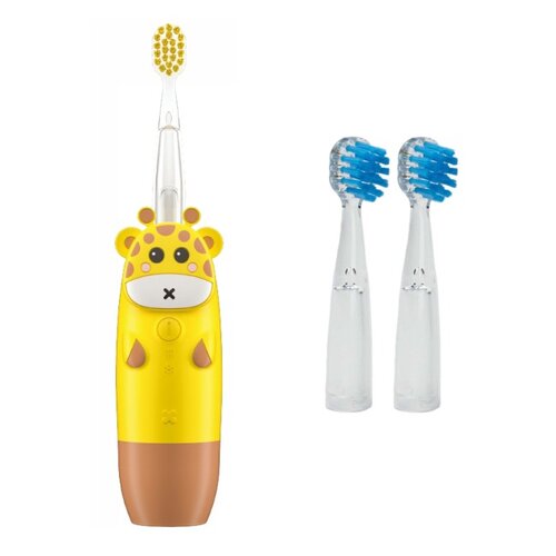 Szczoteczka soniczna INNOGIO Giogiraffe GIO-450 Żółty + Końcówka szczoteczki INNOGIO Gio Giraffe Niebieski (2 szt.)