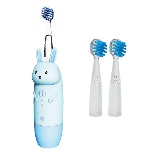Szczoteczka soniczna INNOGIO Giorabbit GIO-455 Niebieski + Końcówka szczoteczki INNOGIO Gio Giraffe Niebieski (2 szt.)