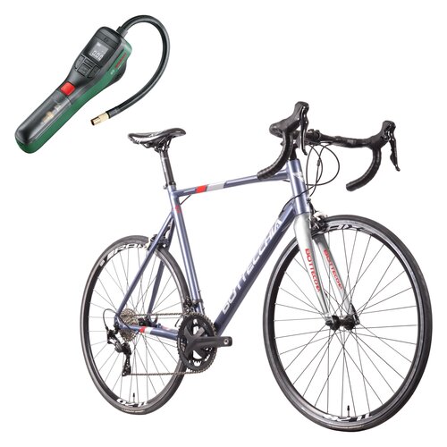 Rower szosowy BOTTECCHIA Duello M17 28 cali męski Szaro-biały + Pompka rowerowa BOSCH EasyPump 0603947000