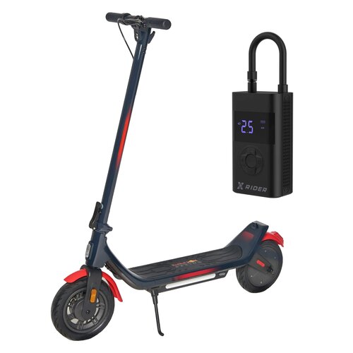 Hulajnoga elektryczna RED BULL RB-2RTEEN10-78 Granatowo-czerwony + Pompka rowerowa XRIDER z funkcją powerbank XR00AP01