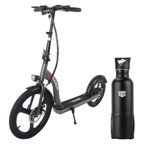 Hulajnoga elektryczna RIDER Monster Turbo 60km 350W 20" 16" Grafitowy + Bidon termiczny FISCHER z uchwytem 86057 750 ml