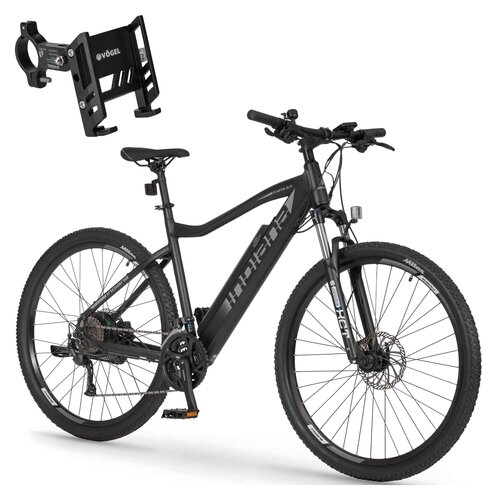 Rower elektryczny INDIANA E-MTB 2.0 M21 29 cali Czarno-szary + Uchwyt na telefon do roweru VÖGEL VUC601