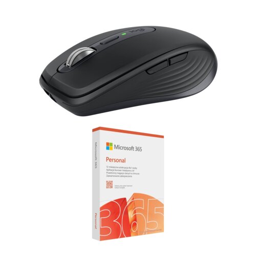 Mysz LOGITECH MX Anywhere 3S Grafitowy + Program MICROSOFT 365 Personal