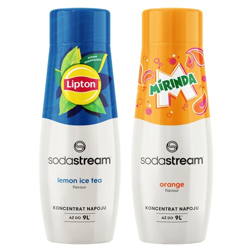 Syrop do saturatorów SODASTREAM Lipton Ice Tea Cytryna 440 ml + Syrop do saturatorów SODASTREAM Mirinda 440 ml