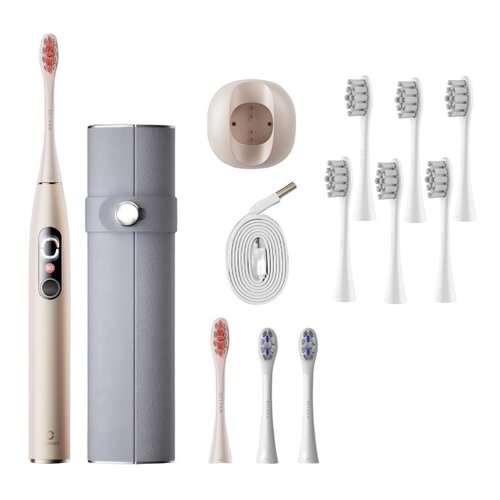 Szczoteczka soniczna OCLEAN X Pro Digital Set Złoty + Końcówka szczoteczki OCLEAN Standard P2S6 W06 (6 szt.)