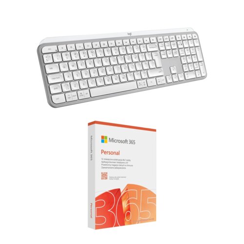 Klawiatura LOGITECH MX Keys S Jasnoszary + Program MICROSOFT 365 Personal