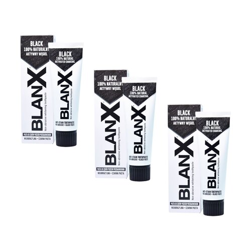 Pasta do zębów BLANX Black Carbone 3 x 75 ml