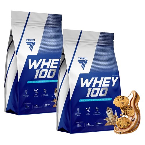Odżywka białkowa TREC NUTRITION Whey 100 Ciasteczkowy (2 x 700 g)