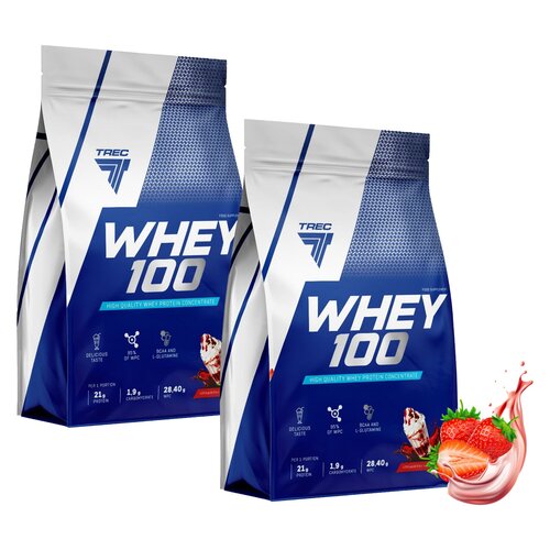 Odżywka białkowa TREC NUTRITION Whey 100 Truskawkowy (2 x 700 g)