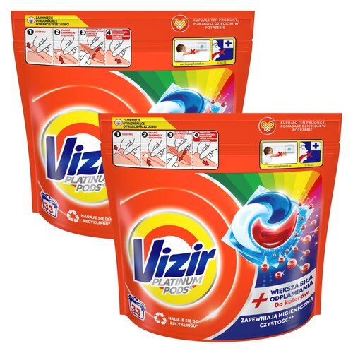 Kapsułki do prania VIZIR Platinum Pods Color - 66 szt.