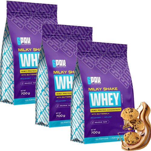 Odżywka białkowa 6PAK Milky Shake Whey Ciasteczkowy 3 x 700 g