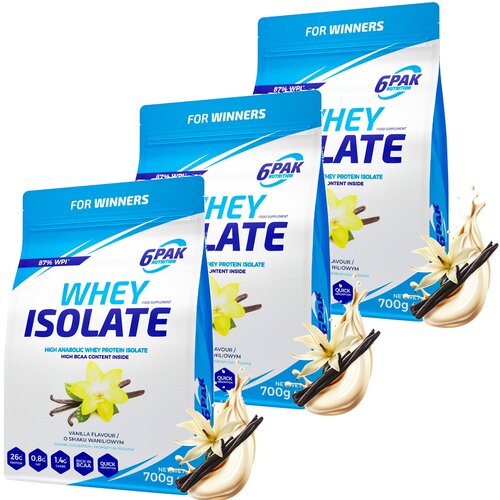 Odżywka białkowa 6PAK Whey Isolate Waniliowy 3 x 700 g