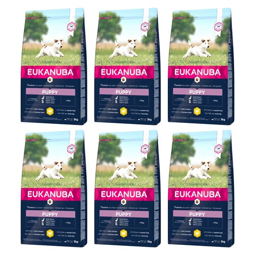 Karma dla psa EUKANUBA Puppy Small Breeds Kurczak 6 x 3 kg