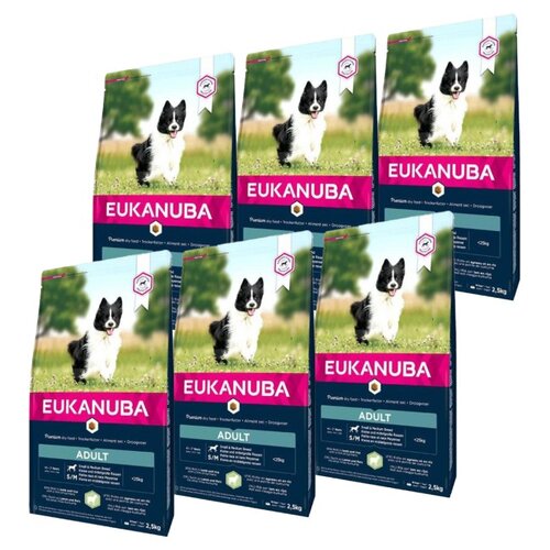 Karma dla psa EUKANUBA Adult Small & Medium Breeds Adult Jagnięcina z ryżem 6 x 2.5 kg