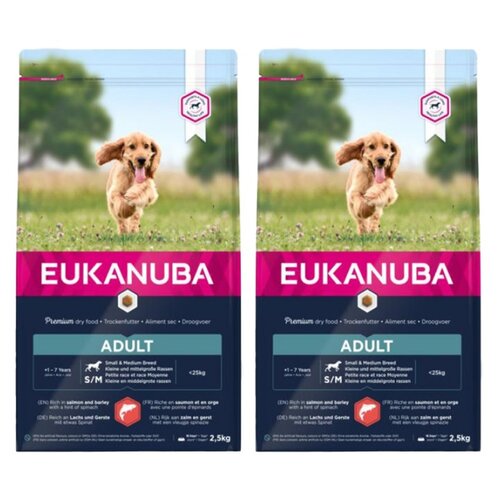 Karma dla psa EUKANUBA Adult Medium Breeds Łosoś 2 x 2.5 kg