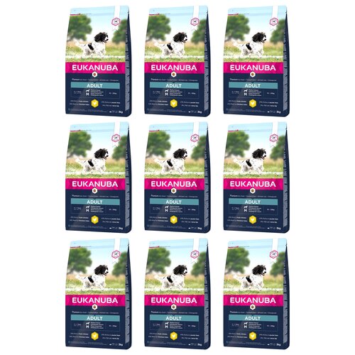 Karma dla psa EUKANUBA Adult Medium Breeds Kurczak 9 x 3 kg