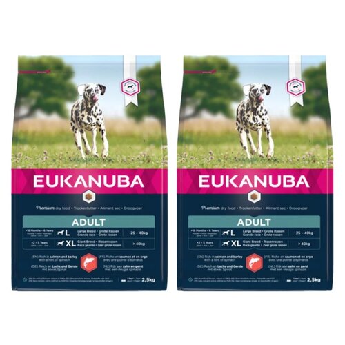 Karma dla psa EUKANUBA Adult Large Breeds Adult Łosoś z jęczmieniem 2 x 2.5 kg