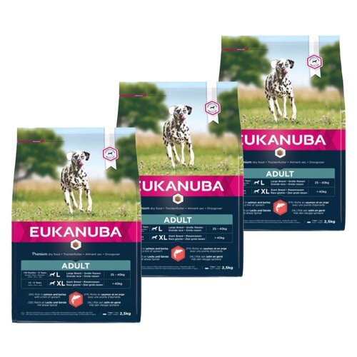 Karma dla psa EUKANUBA Adult Large Breeds Adult Łosoś z jęczmieniem 3 x 2.5 kg