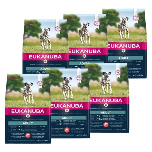 Karma dla psa EUKANUBA Adult Large Breeds Adult Łosoś z jęczmieniem 6 x 2.5 kg