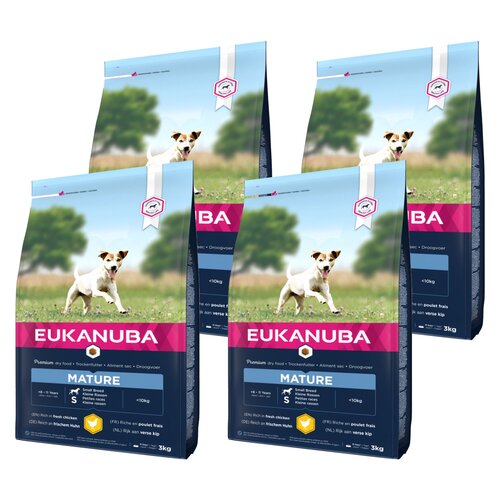Karma dla psa EUKANUBA Mature Small Breeds Kurczak 4 x 3 kg