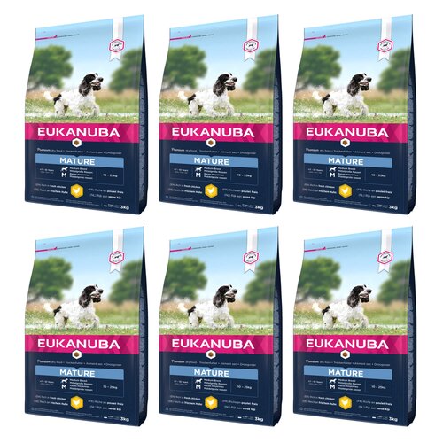 Karma dla psa EUKANUBA Mature Medium Breeds Kurczak 6 x 3 kg