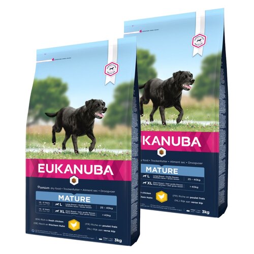 Karma dla psa EUKANUBA Mature Large Breeds Kurczak 2 x 3 kg