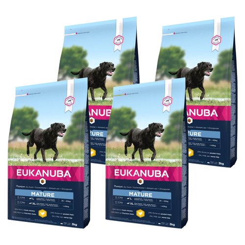 Karma dla psa EUKANUBA Mature Large Breeds Kurczak 4 x 3 kg