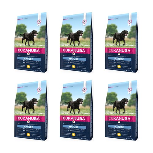 Karma dla psa EUKANUBA Mature Large Breeds Kurczak 6 x 3 kg