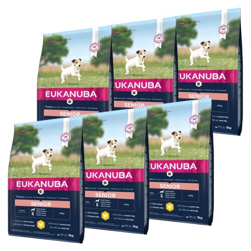 Karma dla psa EUKANUBA Senior Small Breed Kurczak 6 x 3 kg