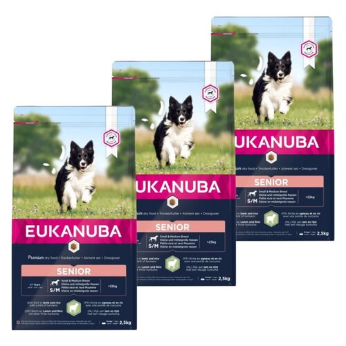 Karma dla psa EUKANUBA Senior Breeds Jagnięcina z ryżem 3 x 2,5 kg