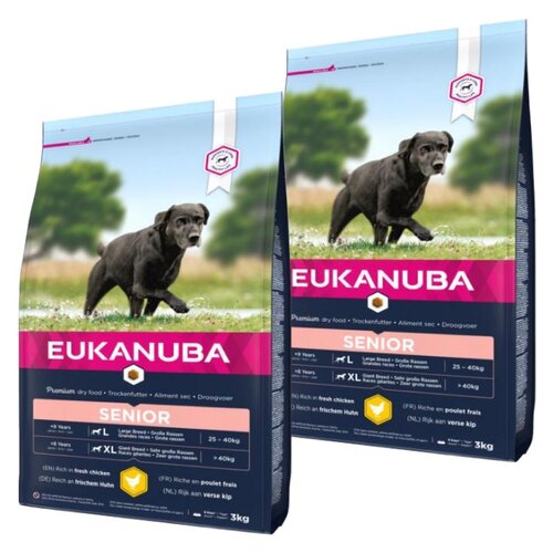 Karma dla psa EUKANUBA Senior Large Breeds Kurczak 2 x 3 kg