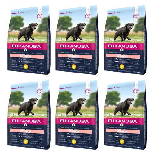 Karma dla psa EUKANUBA Senior Large Breeds Kurczak 6 x 3 kg