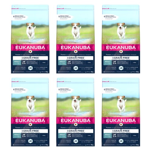 Karma dla psa EUKANUBA Adult Small Medium Ocean Ryby oceaniczne 6 x 3 kg