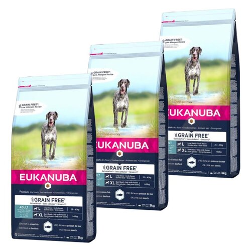 Karma dla psa EUKANUBA Adult Large Breeds Ryby Oceaniczne 3 x 3 kg